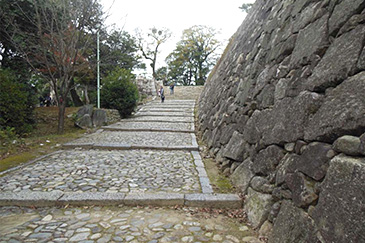 Stone Wall on the Tsutsui Castle Keep Side